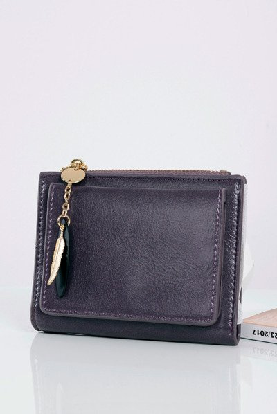 Portefeuille Plume Femme Petit Portefeuille Plume Doré