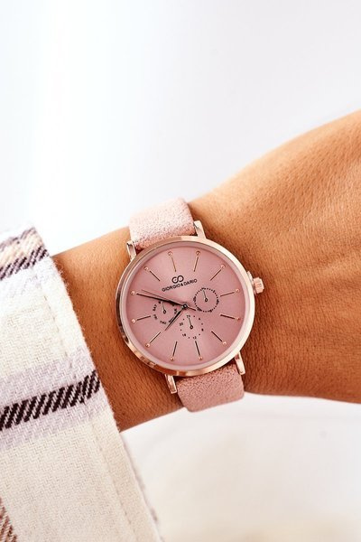 Montre Sur Bracelet Cuir Giorgio&Dario Rose