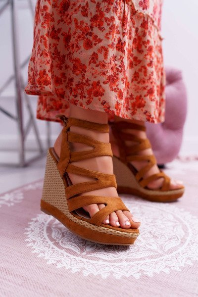 Sandales Femme Sur Bride Ancre Camel Liluena