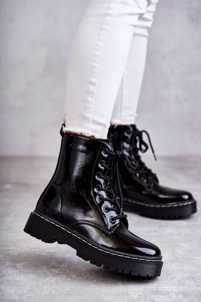 Bottines Plates Femme Noir Kognito