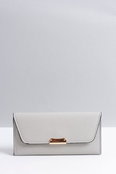 Elegante große graue Brieftasche für Frauen