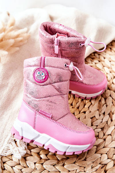Gyermek bemelegítő hócipő Pink Layoth cipzárral