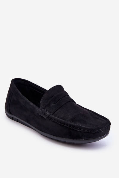 Mocassins En Daim Homme Noir Wesley
