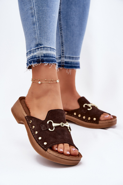 Sandales en Suédine Femme Inblu TF0002KU Marron
