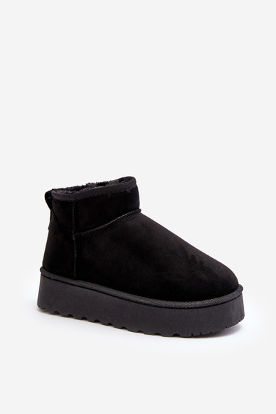 Bottes De Neige Pour Femmes Sur Plateforme Doublée De Fourrure Noir Xamella
