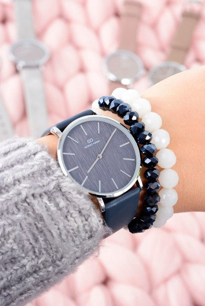 Montre pour femme en cuir élégant bleu marine Giorgio&Dario