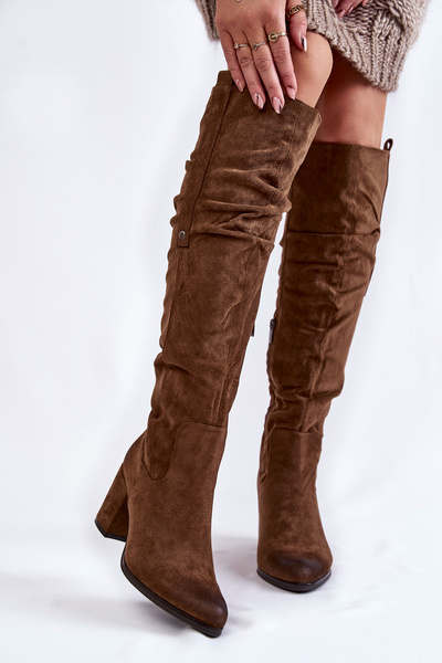 Suede Over The Knee Boots La.Fi 270065KH-SU dark Brown