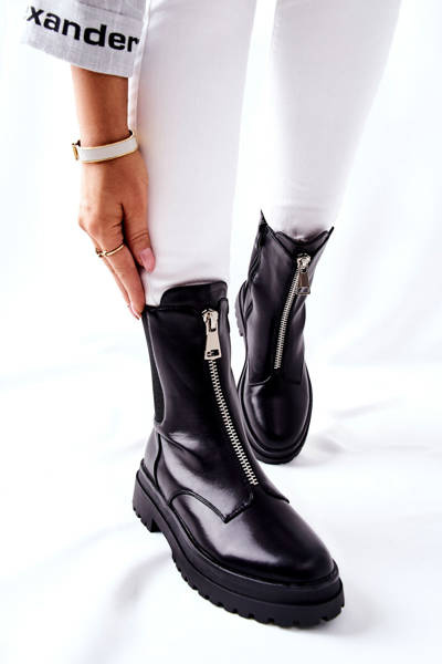 Warme Damenstiefel Schwarz Assuh