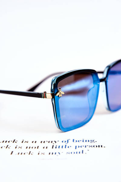 Damen-Sonnenbrille mit Ornament SX0007 Schwarz-Blau