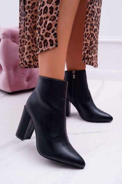 Bottines à talons aiguilles pour femmes noires Bangaro