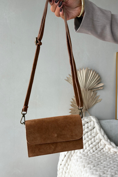 Sac en daim naturel Camel Mirine