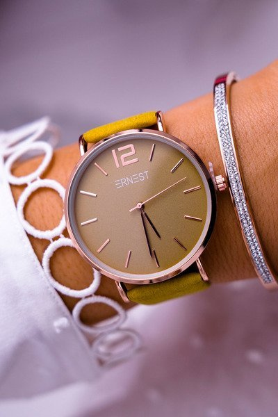 Montre Femme Ernest Jaune Claire