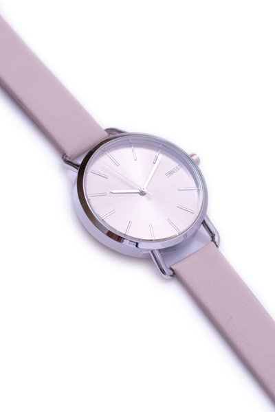 Montre Ernest femme beige avec enveloppe argentée Contero