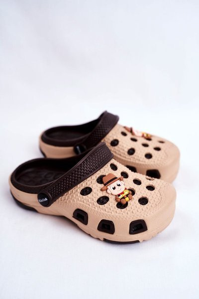 Chaussures Enfant Claquettes Crocs Marron Cowboy
