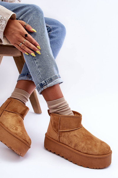 Bottes de neige en daim Corcoran marron sur plateforme
