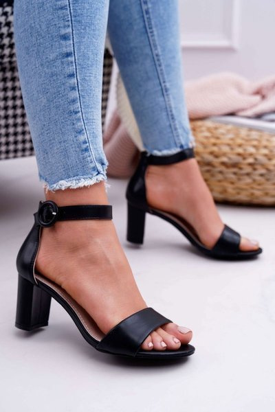 Sandales à talons aiguilles pour femmes noires Lexi