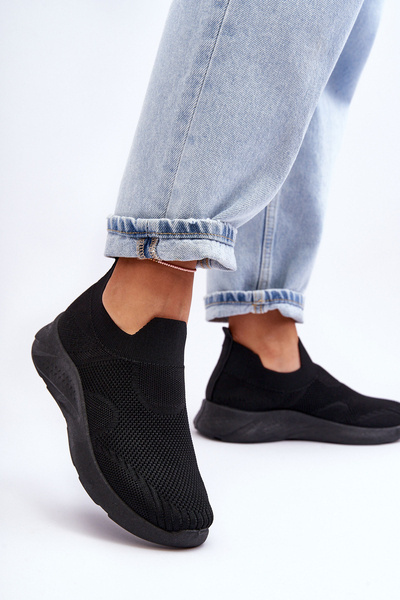 Chaussures de sport à enfiler pour femmes noires Claris