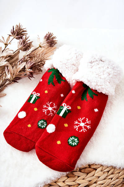 Kalėdinės ilgos kojinės Snowman Raudona