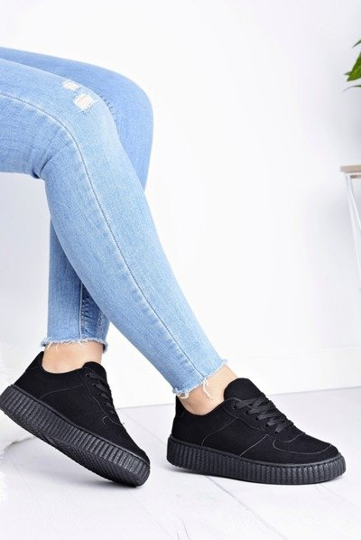 Black Suede Platform Creepers Maine