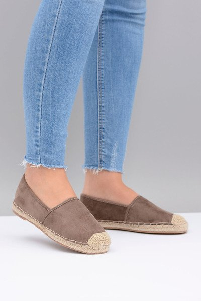 „Lu Boo“ zomšinis lininis slydimas ant „Ramen Espadrilles“.