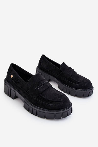 Damen-Slipper aus Veloursleder Schwarz Fiorell