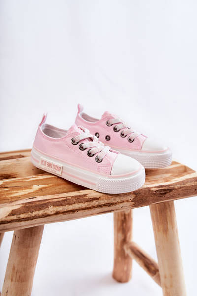 Baskets en tissu pour enfants BIG STAR KK374072 Rose