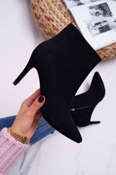 Bottines à talons aiguilles en daim pour femmes Famaq
