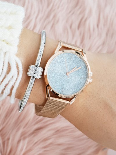 Michael John Montre Femme Bracelet Brocade Rapter Or Or Rose