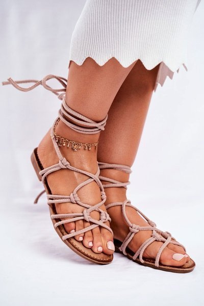 Damen Stufensandalen Beige Negros