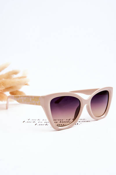 Lunettes de soleil femme avec lettrage M2404 Beige