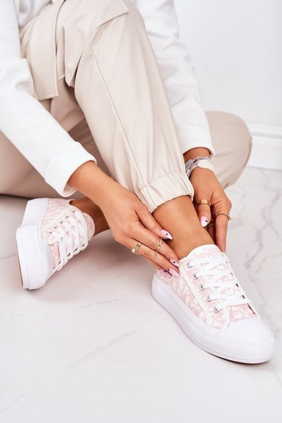 Baskets Logged Femme Blanc-Rose Daphné
