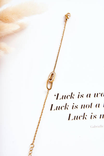 Bracelet Femme Célébrité Avec Ornements Ovales Or