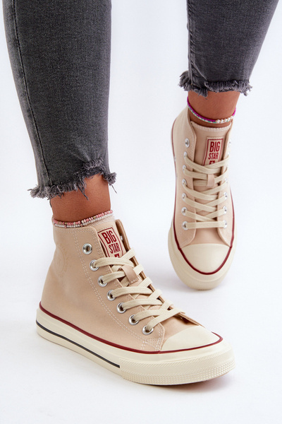 Damen High-Top-Sneakers Big Star NN274278 Beige