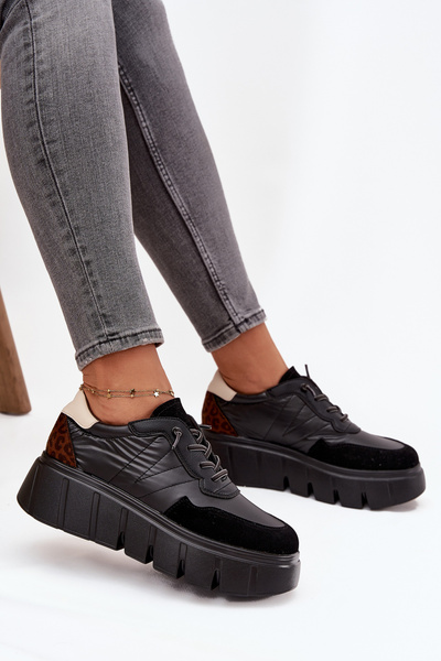 Damenturnschuhe Auf Plattform Vinceza 58565 Schwarz