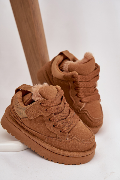 Adidași pentru copii cu căptușeală călduroasă Camel Mireen