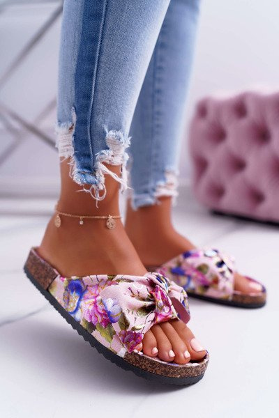 Tongs avec doublure en liège Rose Wendy Blossoms