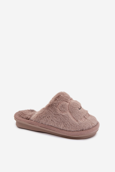 Chaussons pour enfants avec fourrure Beige foncé Norene