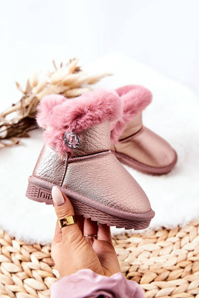 Polár bélésű Snow Boots Pink Bessie