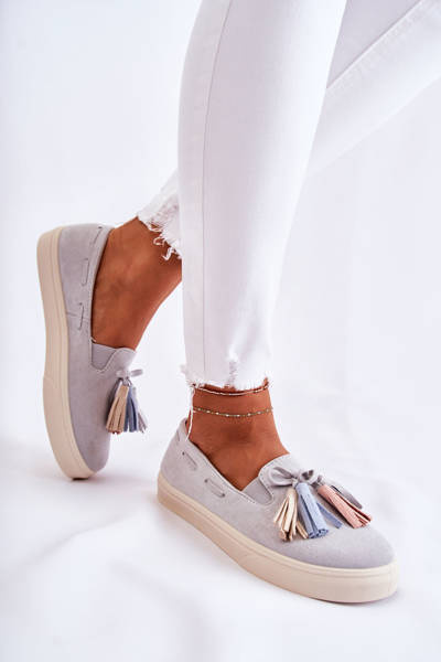 Baskets Femme Slip-On Gris Venira