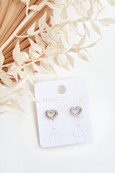 Boucles D'oreilles Classiques En Forme De Coeur Doré