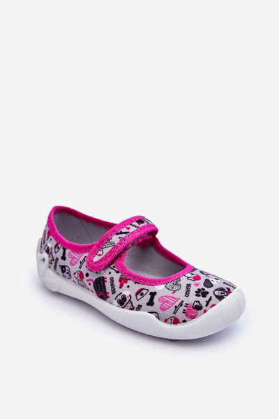 Gyermek balerina papucs Befado 114X521 szürke-rózsaszín