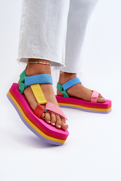 Sandale de platformă pentru femei multicolore Edireda