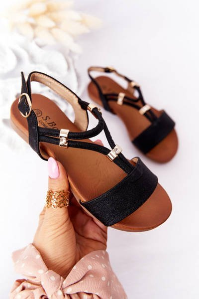 Vaikiškos basutės S.Barski Comfort Black