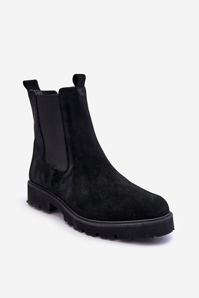 Velúr bokacsizma Nicole Black 2672