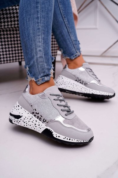 Chaussures Femme Sportives Semelle Épaisse Gris Nokian