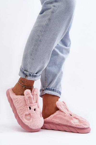 Chaussons Fourrure Femme avec Lapin Navéritte Rose