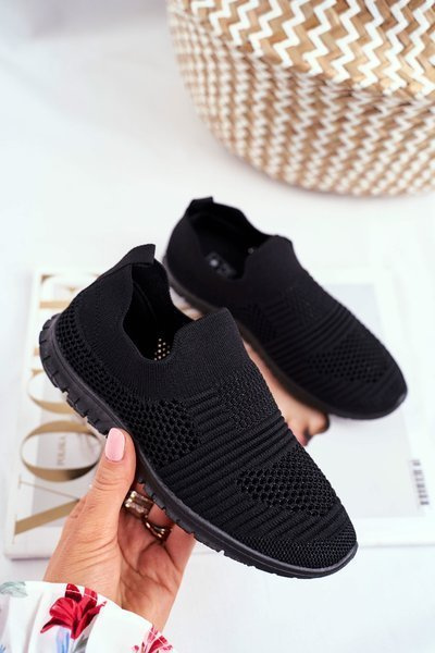 Kinder Sport Slip-On Schuhe Schwarz Bobi
