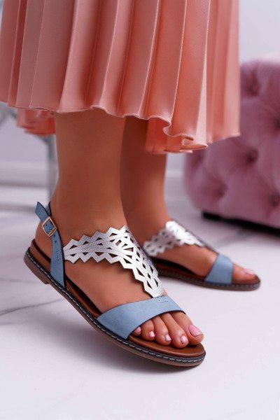 Women's Flat Sandals Sergio Leone SK011 Blue Lirielle
