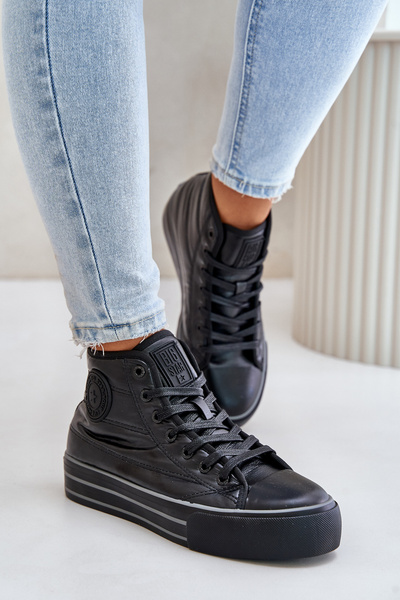 Warm Women's Sneakers on Platform OO274A471 Black