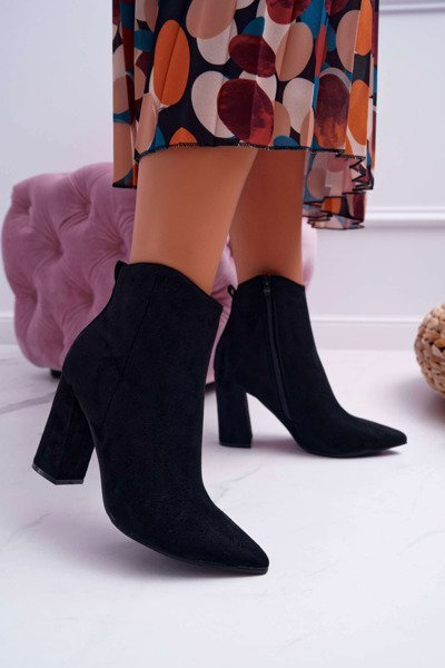 Bottes Stiletto Femme Daim Noir Summe
